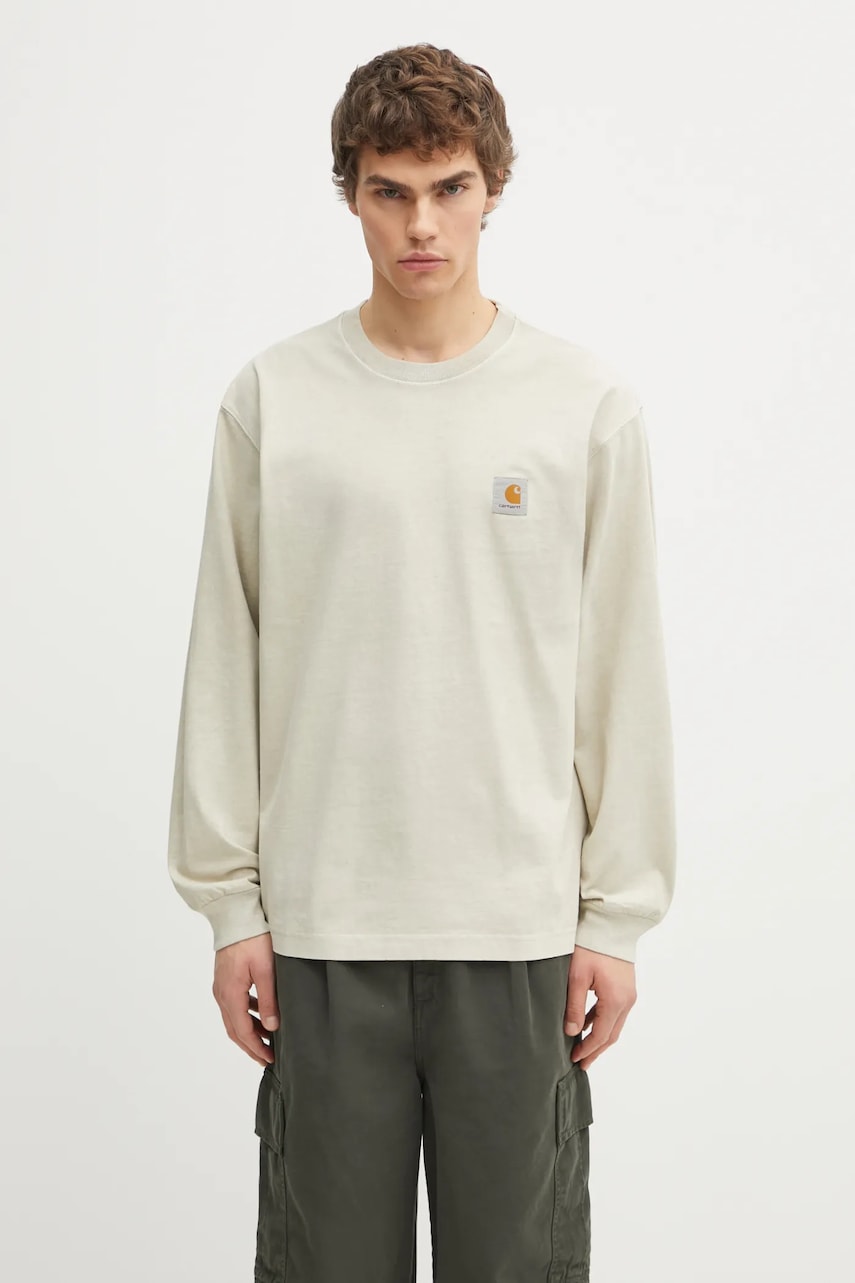 Тениска Carhartt WIP Long-Sleeve Vista T-Shirt Бежово | I030779.2LPGD, 0