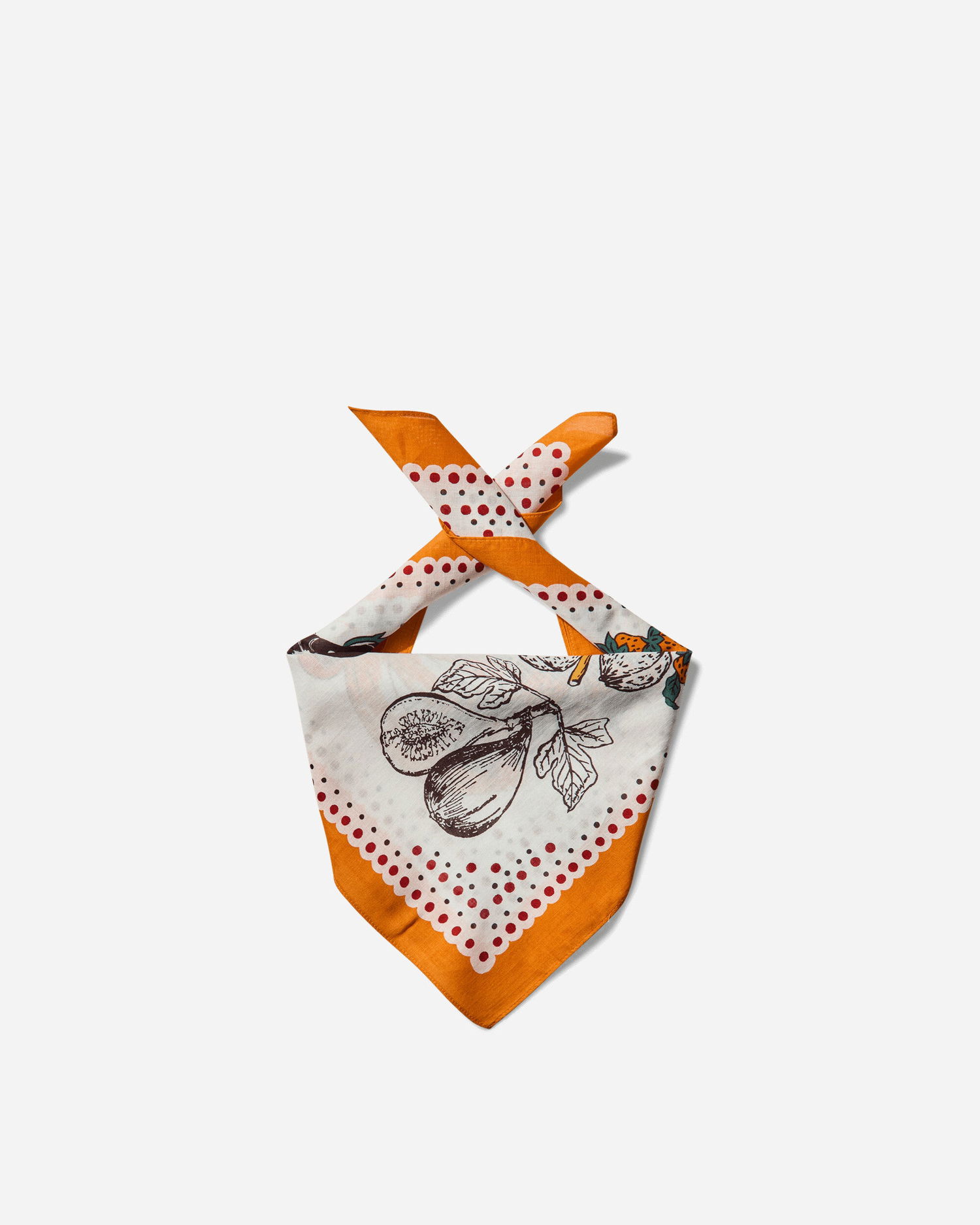 Шал KAPITAL Bandana with Fruit and Figures Print Жълто | EK-625BAA ORANGE, 1