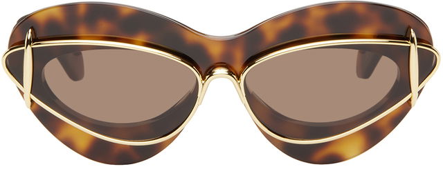 Tortoiseshell Cateye Double Frame Sunglasses