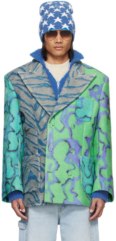 Яке ERL ERL Printed Blazer Зелено | ERL07J032, 0