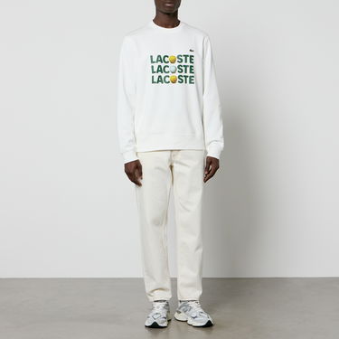 Суитчър Lacoste Vintage Ad Loopback Cotton-Jersey Бяло | SH7421-70V, 0