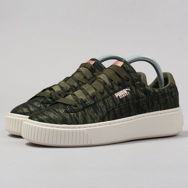 Кецове и обувки Puma Basket Platform VR Wn's olive night - olive night Зелено | 364092 01, 0