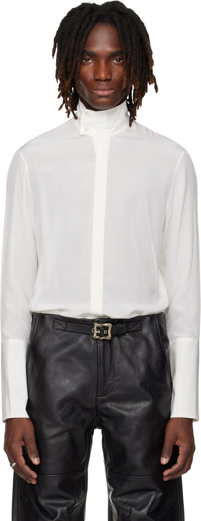 Kissing Button Cuff Napoleon Soiree Shirt