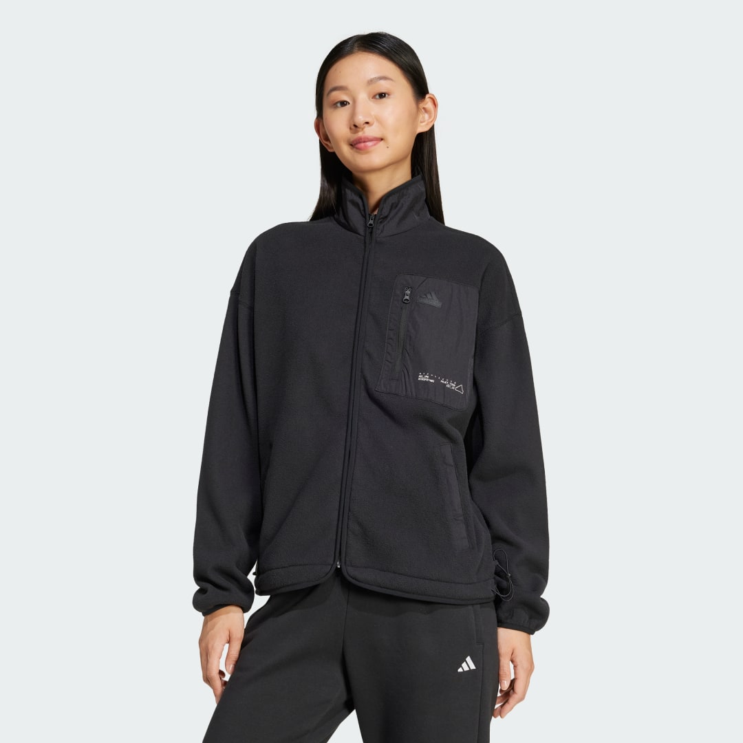 Суитчър adidas Performance City Escape Polar Fleece Track Top Черно | IV9784, 0