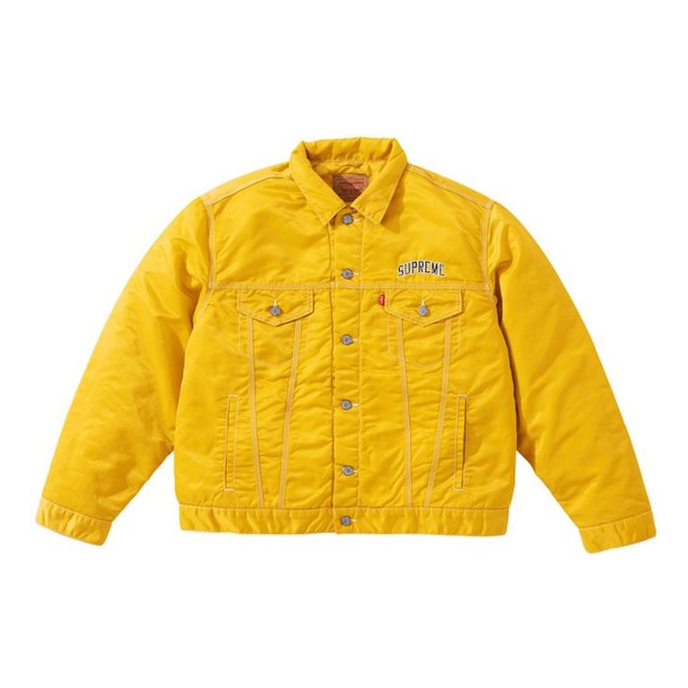 Пухо яке Supreme Nylon Trucker Jacket Жълто | SUP-FW19-840