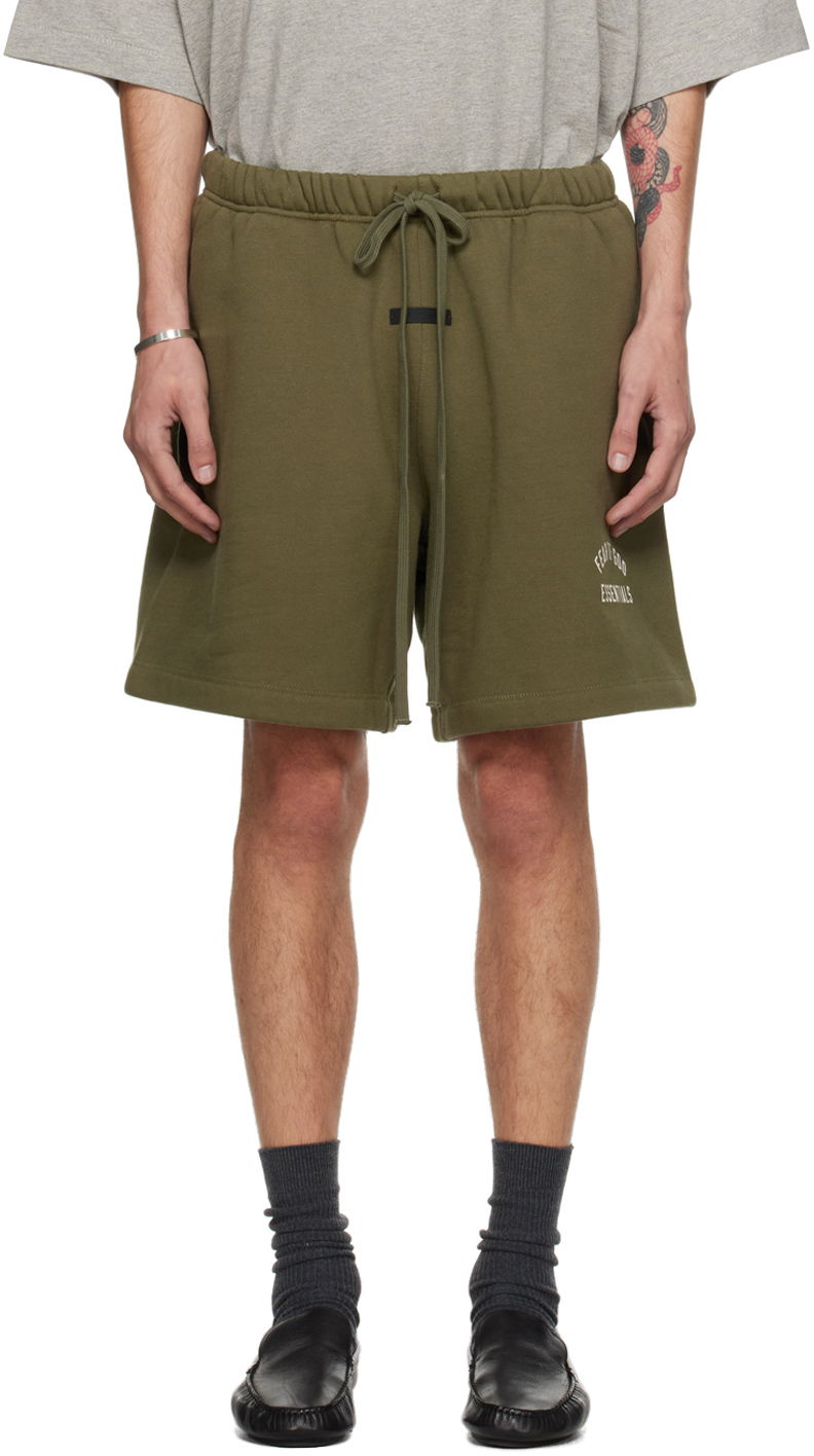 Къси панталони Fear of God Essentials Soccer Shorts Зелено | 160BT242005F