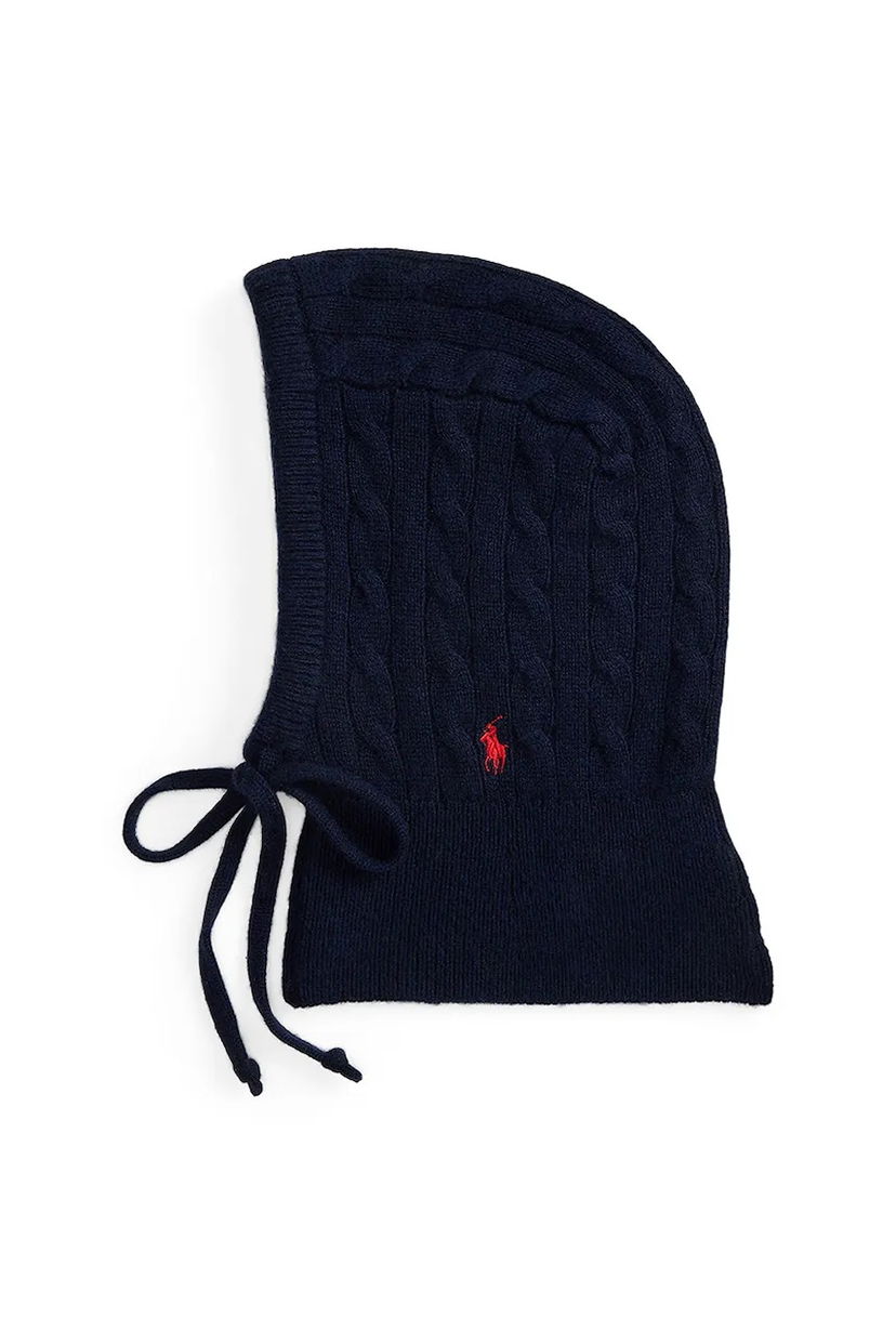 Кепки и шапки Polo by Ralph Lauren Cable-Knit Balaclava with Ties Тъмно синьо | 455981427