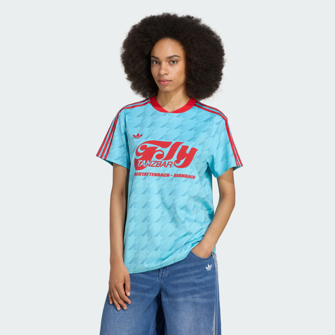 Фланелка adidas Performance Allover Print Graphic Football Jersey Тюркоазено | JW2771, 0