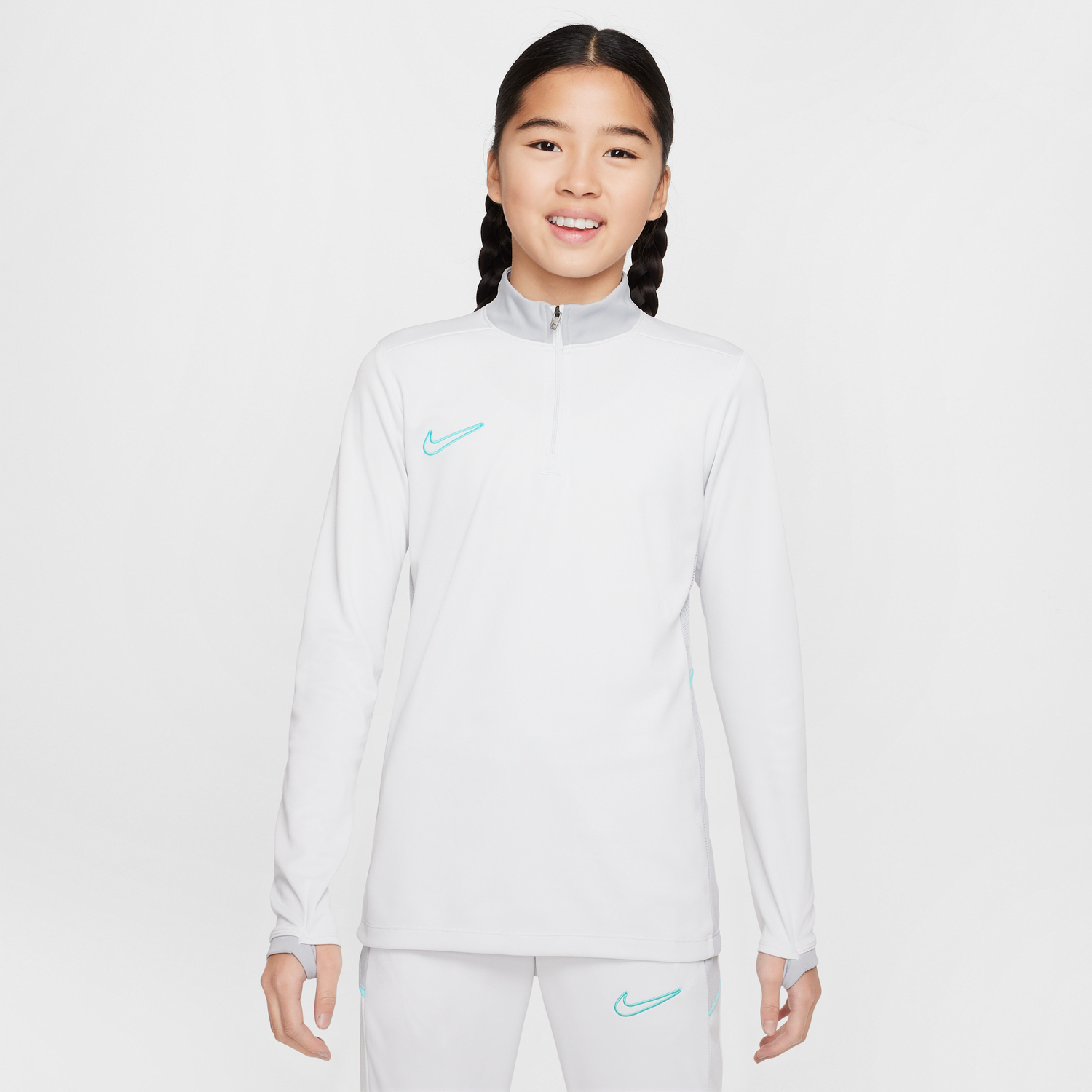Суитчър Nike Academy Dri-FIT Long Sleeve Quarter-Zip Training Top Бяло | HJ3721-025, 0