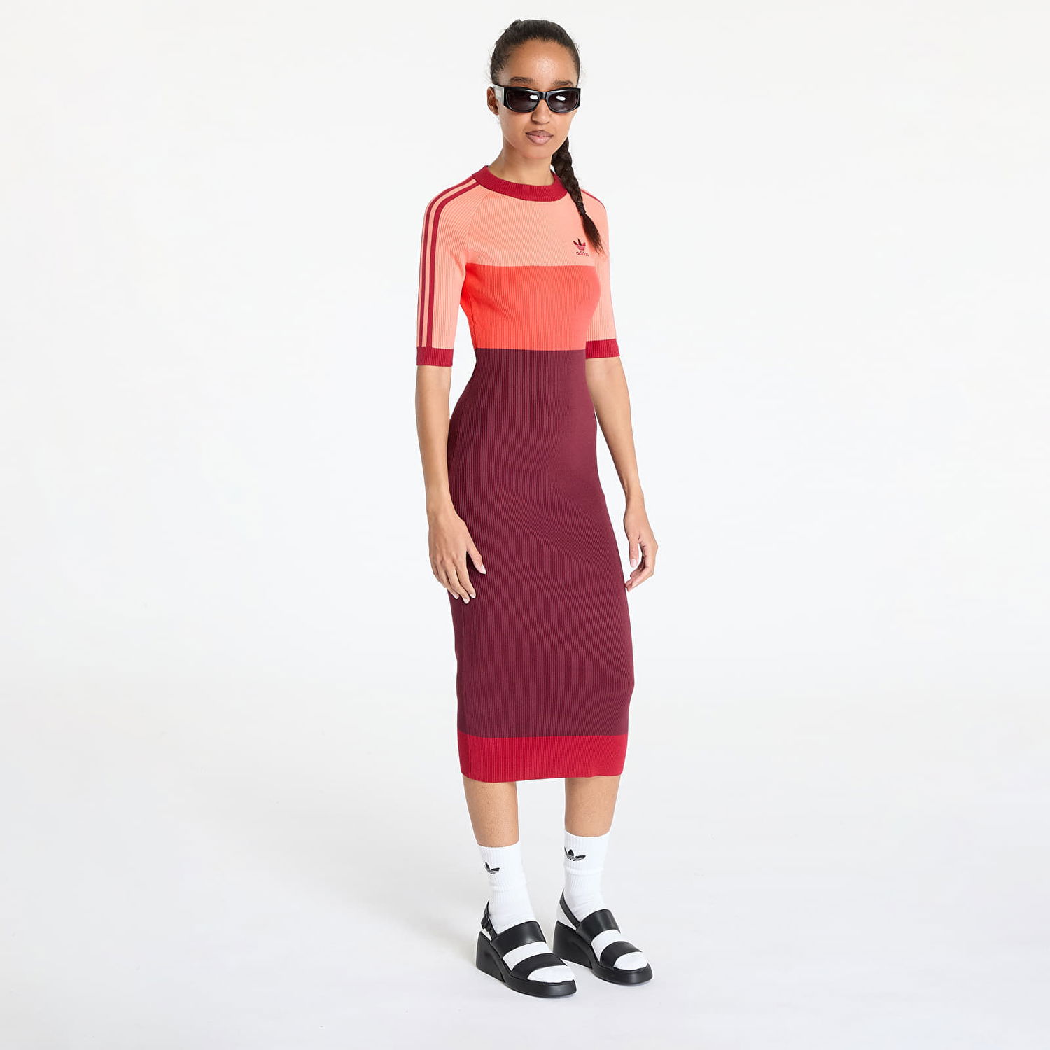 Pокля adidas Originals adidas x KSENIASCHNAIDER Knitted Dress Coral Fusion/ Bright Red/ Shadow Red M Оранжево
 | IW5661, 0