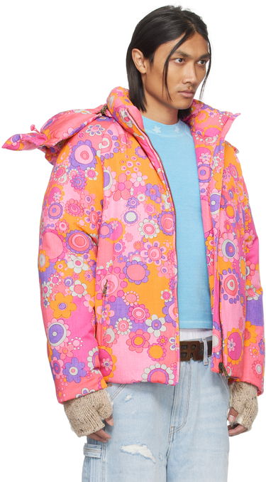 Пухо яке ERL Floral Print Down Jacket Розово | ERL07C103, 1