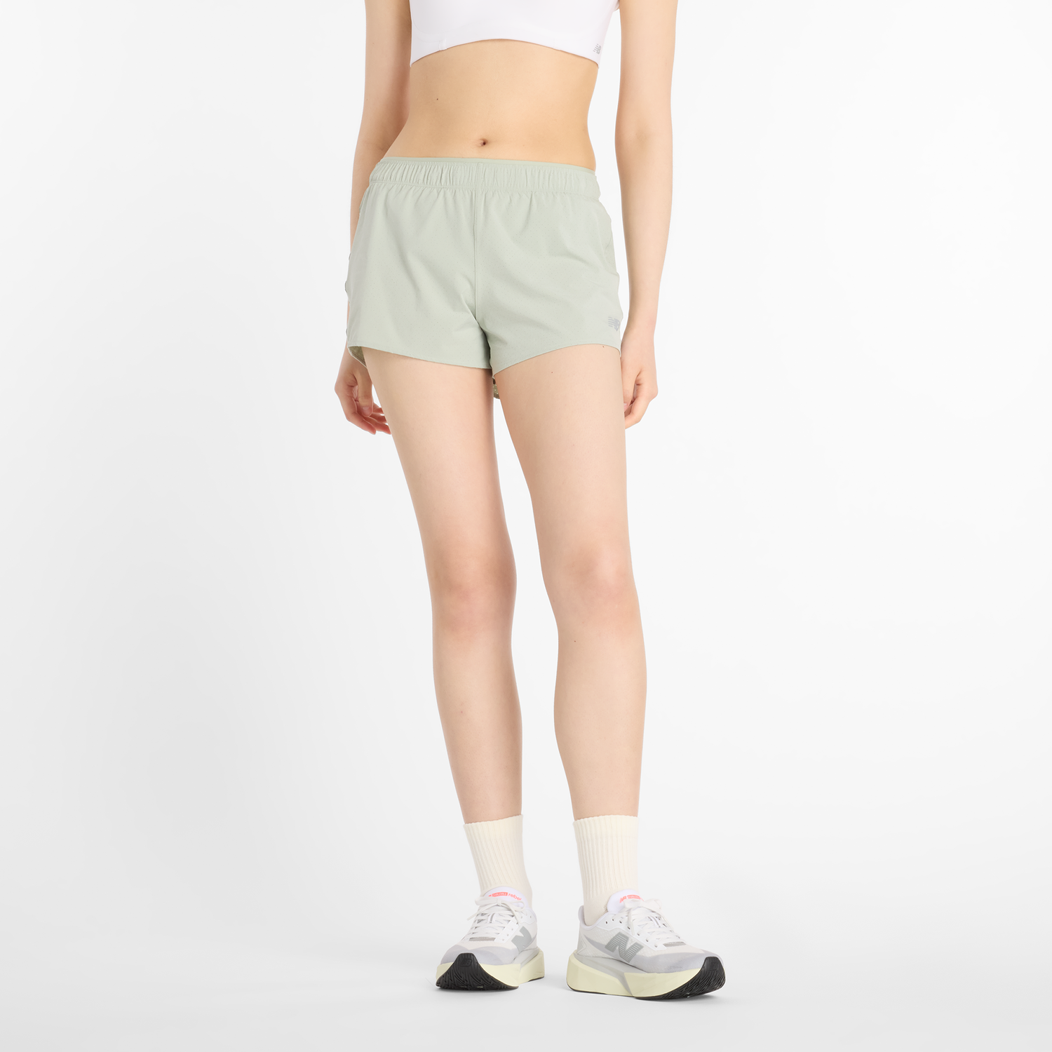 Къси панталони New Balance Women's Running Shorts Зелено | NBWS41286GAS, 0
