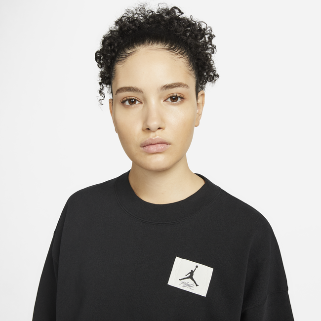 Суитчър Jordan Essentials Fleece Crew Sweatshirt Черно | DM5189-010, 1