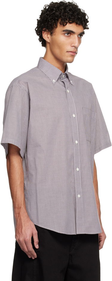 Риза HED MAYNER Hed Mayner Short Sleeve Button-Down Collar Micro-Check Shirt Многоцветен | HMMC60042AHC263, 1