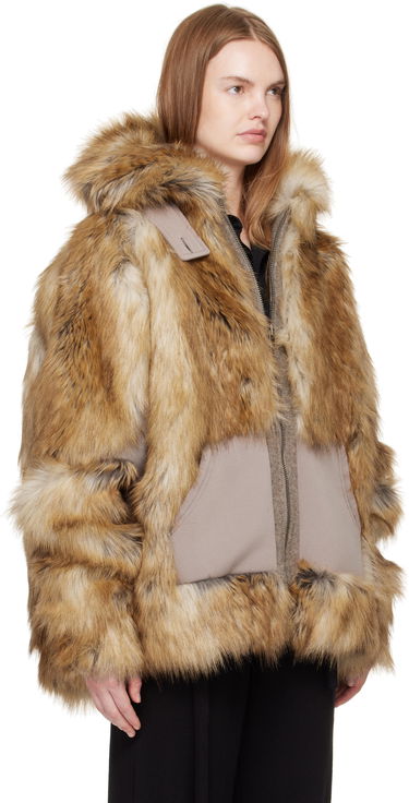 Яке Ottolinger Ottolinger Oversized Furry Multiline Jacket Кафяво | 109-701709-01, 1