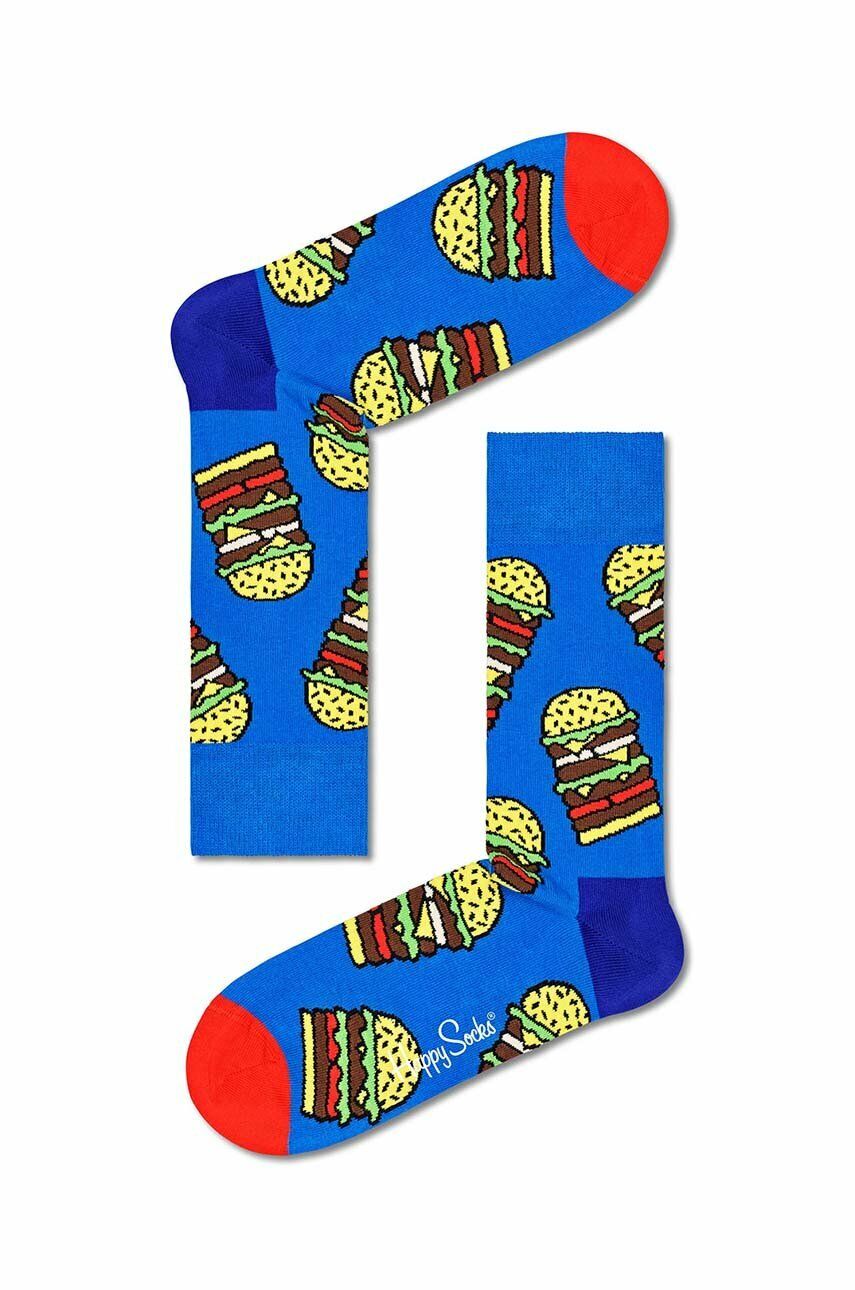 Чорапи Happy Socks Burger Синьо | BUR01.6000, 0