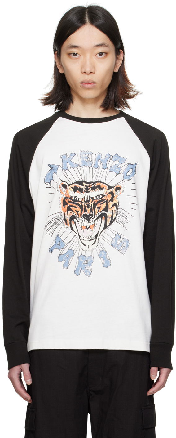 Тениска KENZO Paris Drawn T-Shirt Черно | FE55TS1424SI