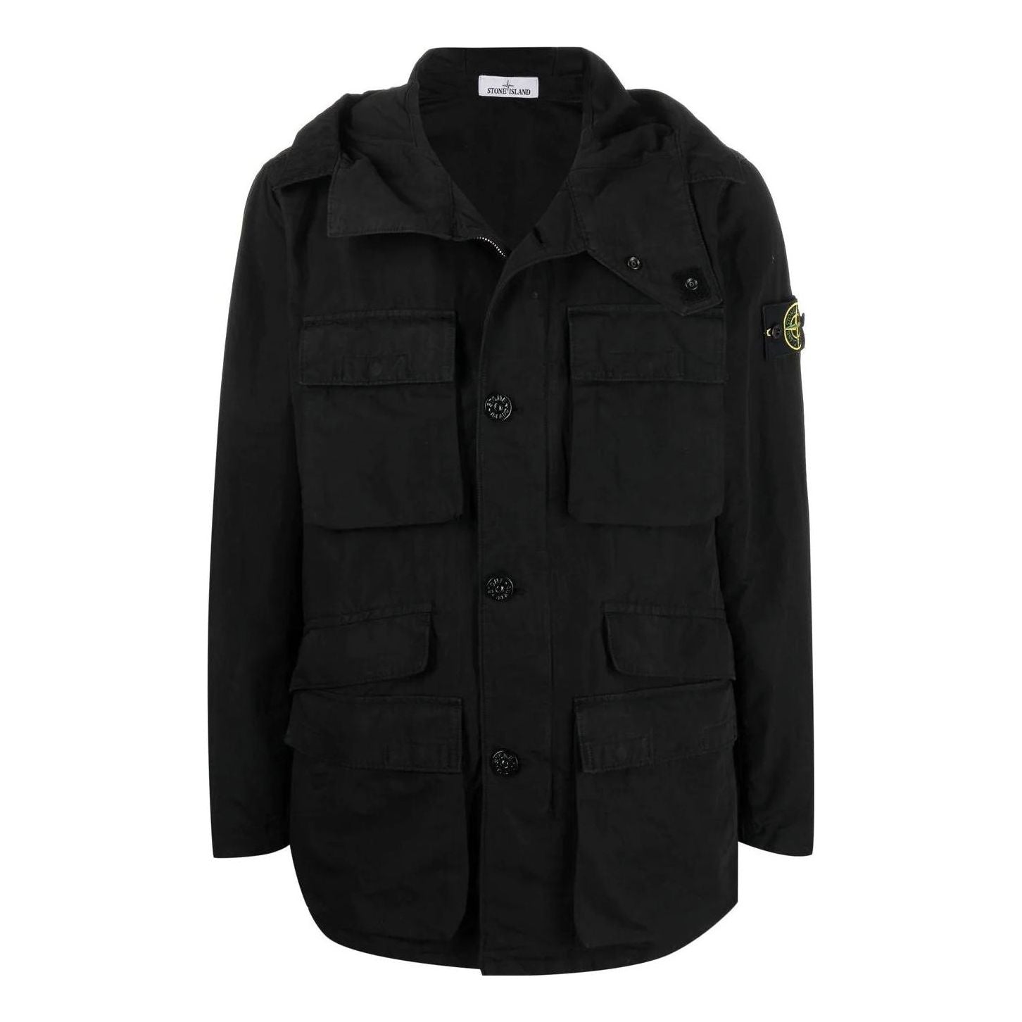 Парка Stone Island Dyed Field Jacket With Hood Черно | 761542306-V0029, 0