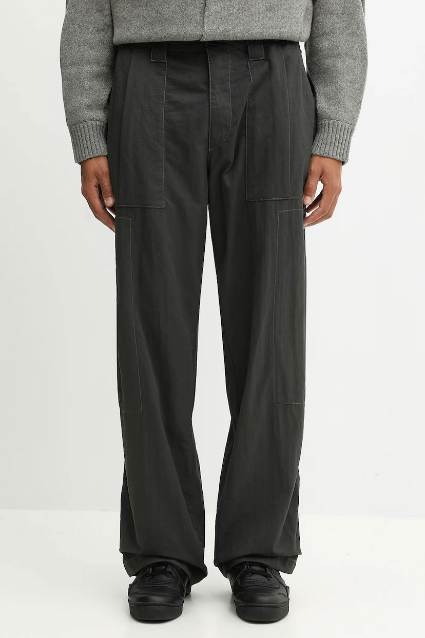Панталони C.P. Company Utility Wide-Leg Contrast Stitch Trousers Сиво | 19CMPA212A110475G