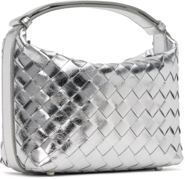 Дамска чанта Bottega Veneta Wallace Metallic Leather Shoulder Bag Металик | 754443 V4P11, 1