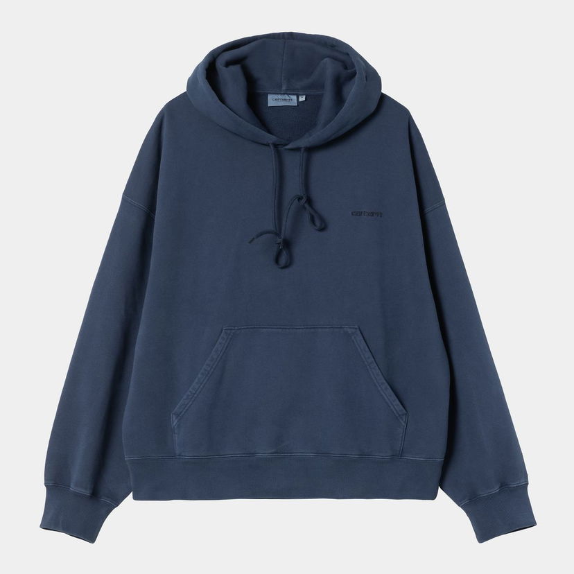Суитчър Carhartt WIP Hooded Benton Sweatshirt Jupiter garment dyed Тъмно синьо | I034589_78