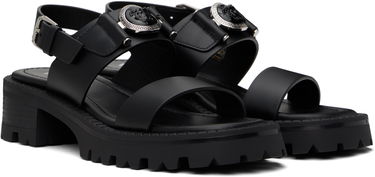 Кецове и обувки Versace Medusa Buckle Platform Block-Heel Sandals 80 mm Черно | 1015472_1A04174_1B00P, 3