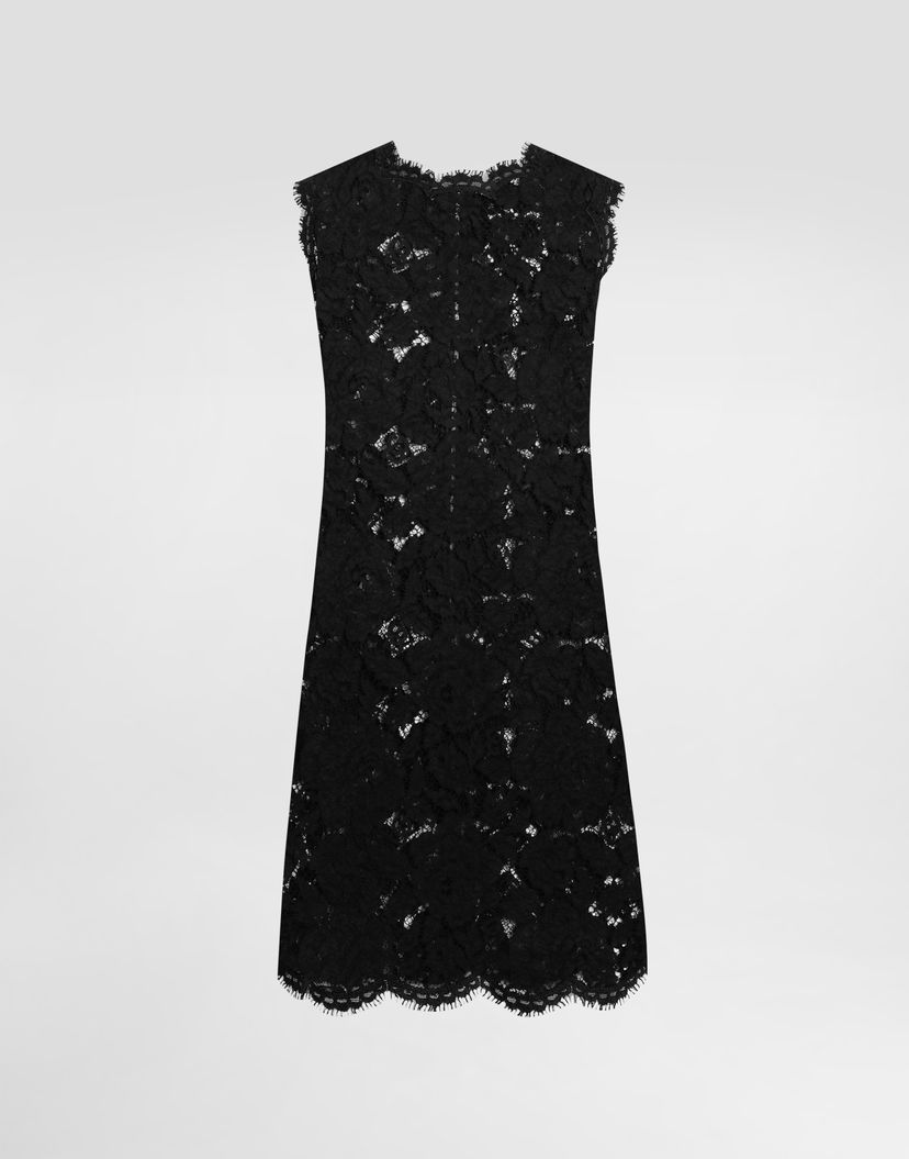 Pокля Dolce & Gabbana Dolce & Gabbana A-Line Lace Dress Черно | F6ATYTHLM7LN0000