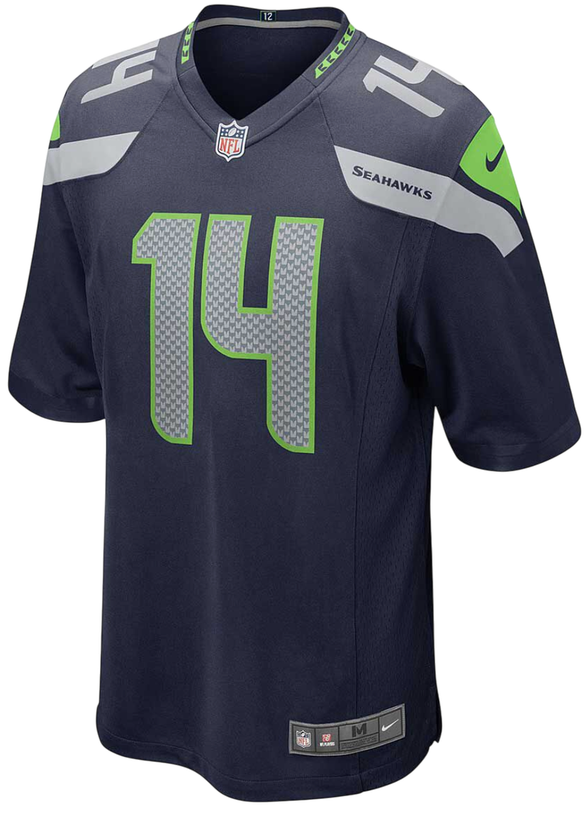 Фланелка Nike NFL Seattle Seahawks Home Jersey Number 14 Тъмно синьо | 67nm-ssgh-78f-2nm-67nm-ssgh-78f-2nm