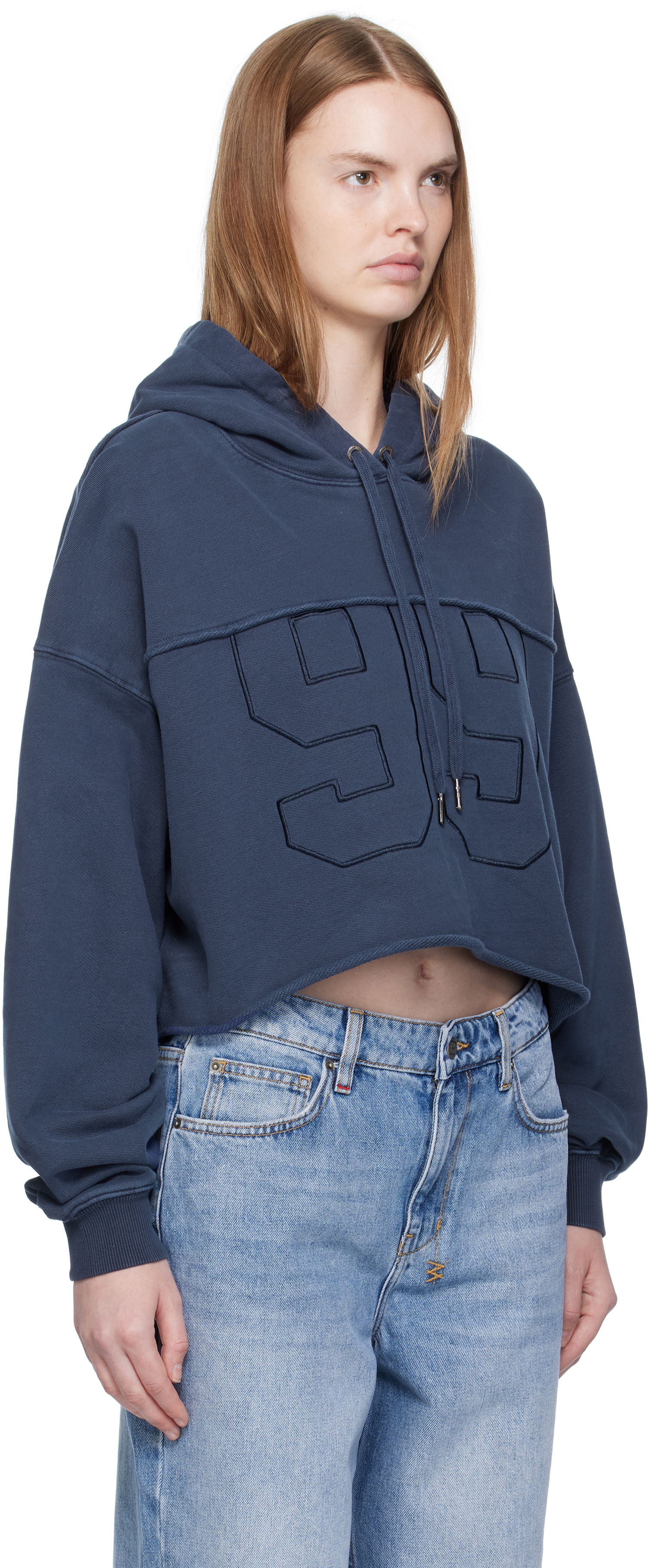 Суитчър Ksubi Ksubi Oh G Cropped Hoodie Синьо | WFA25FL004, 1