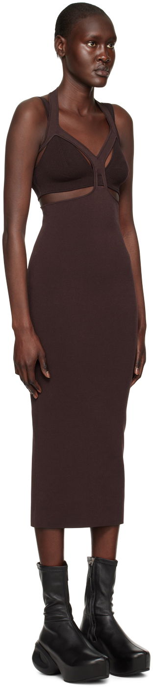 Pокля Dion Lee Dion Lee Interlink Midi Dress Кафяво | A7668R23, 1