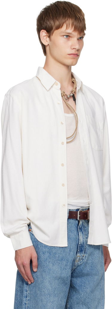 Риза OUR LEGACY Our Legacy Classic Silk Shirt Бяло | COCSWS, 2