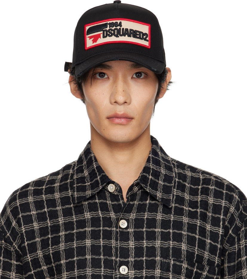 Шапка с козирка DSQUARED2 Dsquared2 Logo Patch Baseball Cap Черно | BCM0563_05C00001_2124