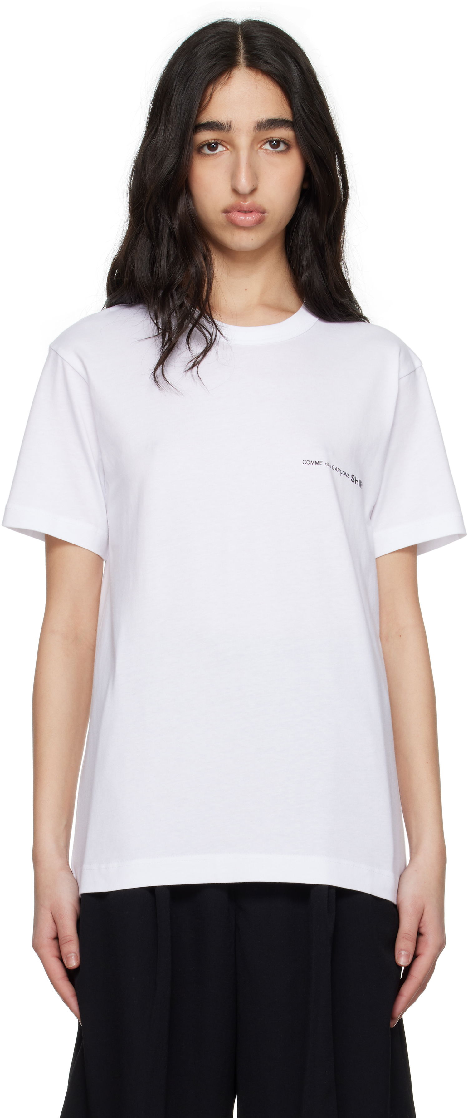 Тениска Comme des Garçons CDG Shirt Logo Tee Бяло | FO-T026-051, 0