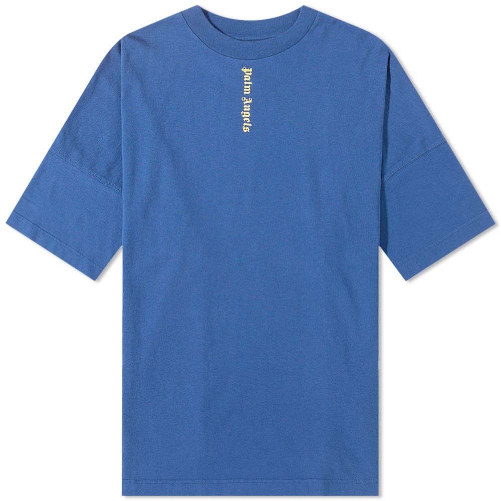Тениска Palm Angels Vertical Back Logo Oversized Tee Тъмно синьо | PMAA002C99JER0074601, 0
