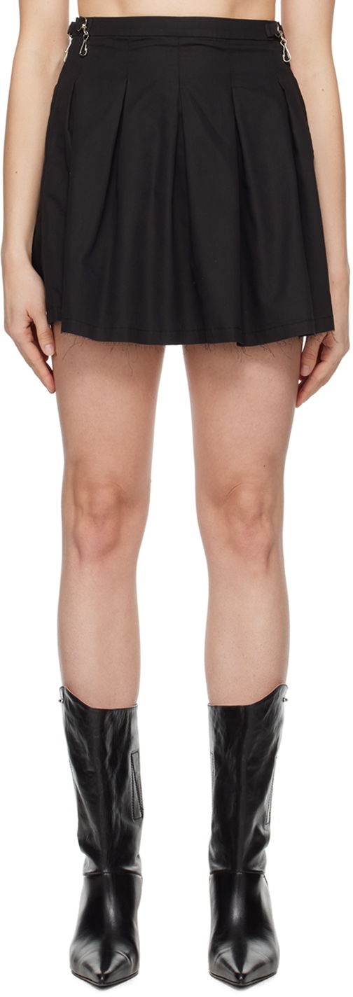 Пола OUR LEGACY Pleated Miniskirt Черно | W2244OBP