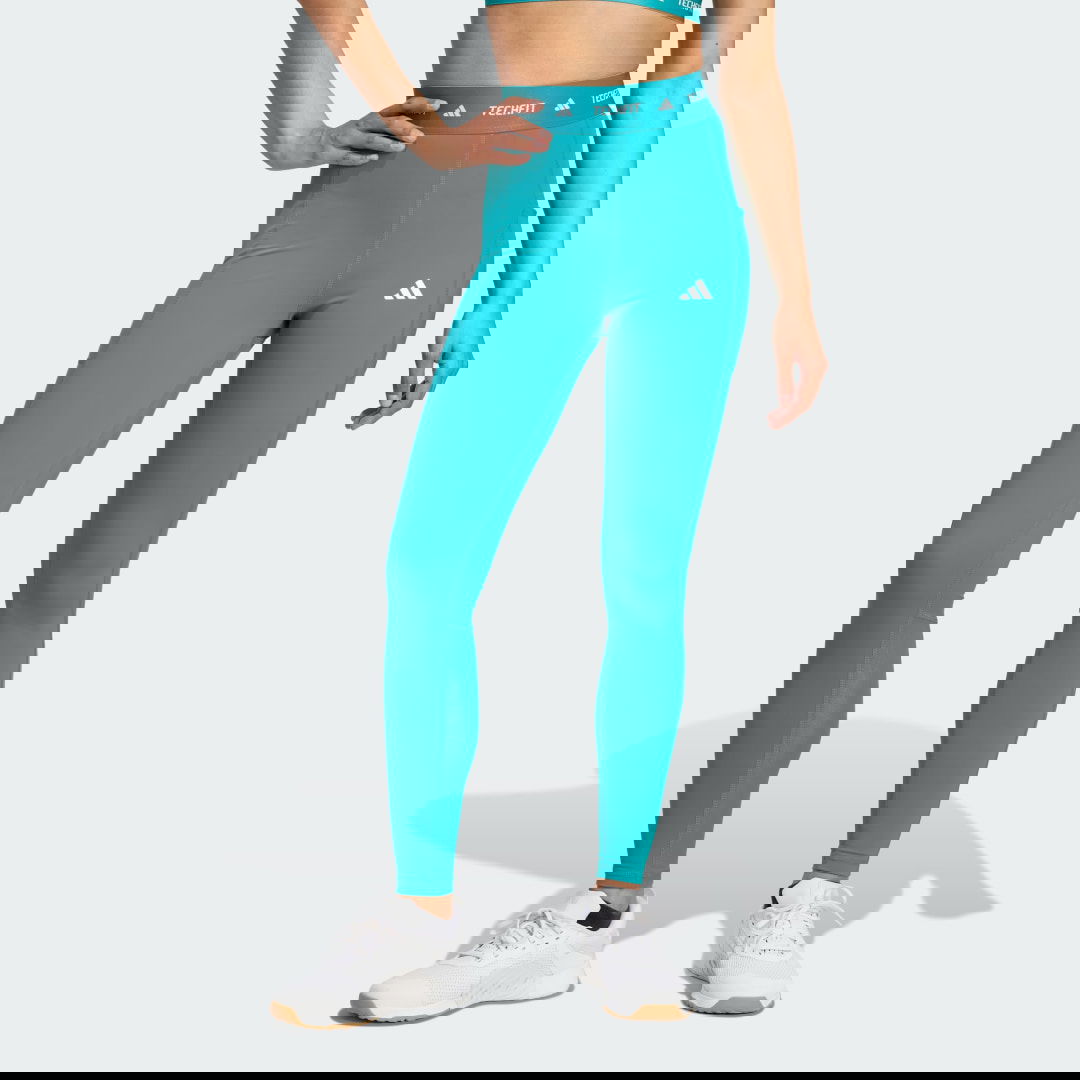 Клинове adidas Performance Techfit Stash Pocket Full-Length Tights Тюркоазено | JW7555, 0