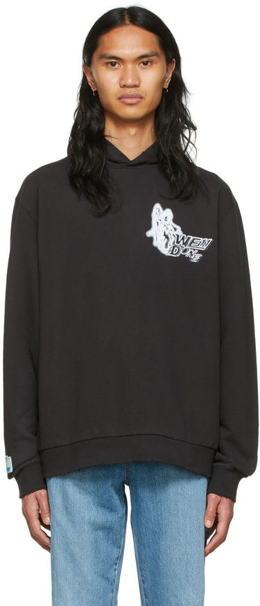 Суитчър We11done We11done Cotton Graphic Hoodie Черно | WD-TH1-22-549-U-BK, 0