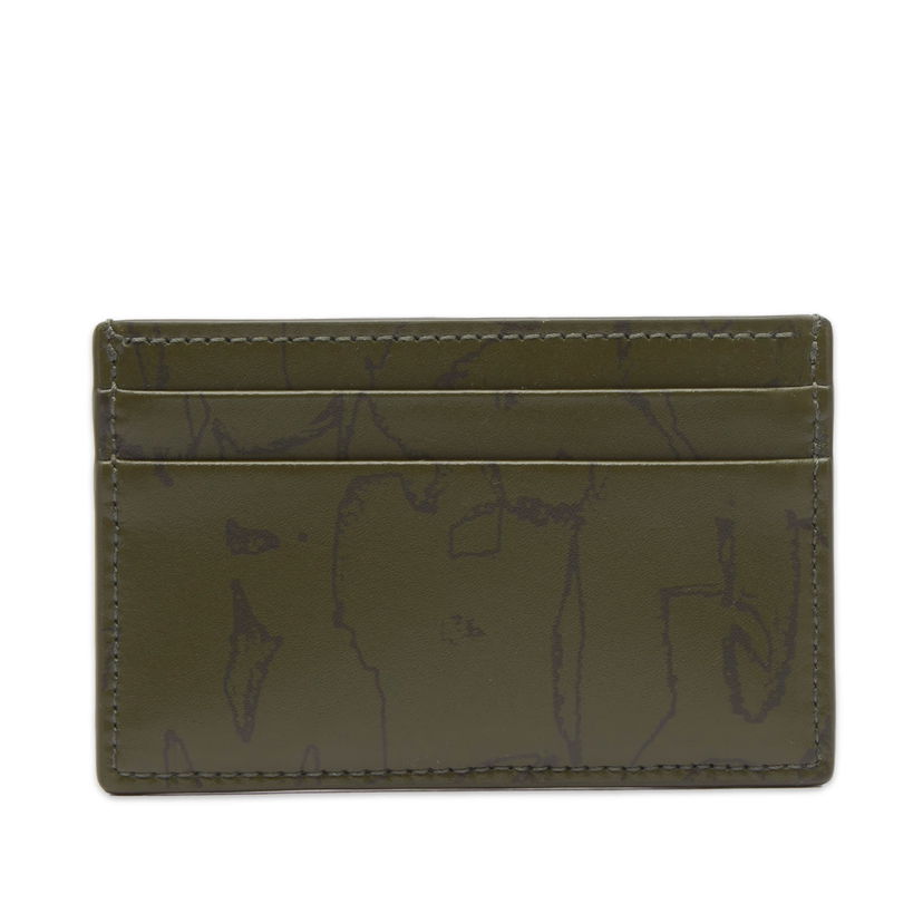 Портфейл Alexander McQueen Graffiti Logo Card Holder Зелено | 7362301AAQ4-2650