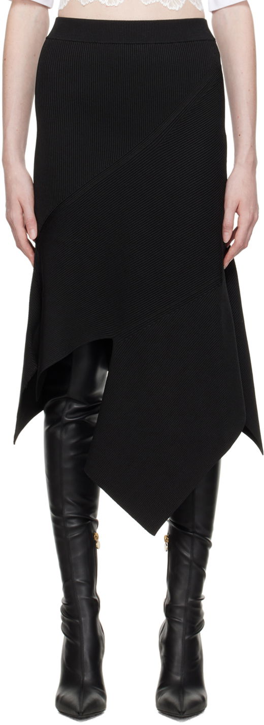 Пола Stella McCartney Stella McCartney Asymmetric Midi Knit Skirt Черно | 6K05093S2419, 0