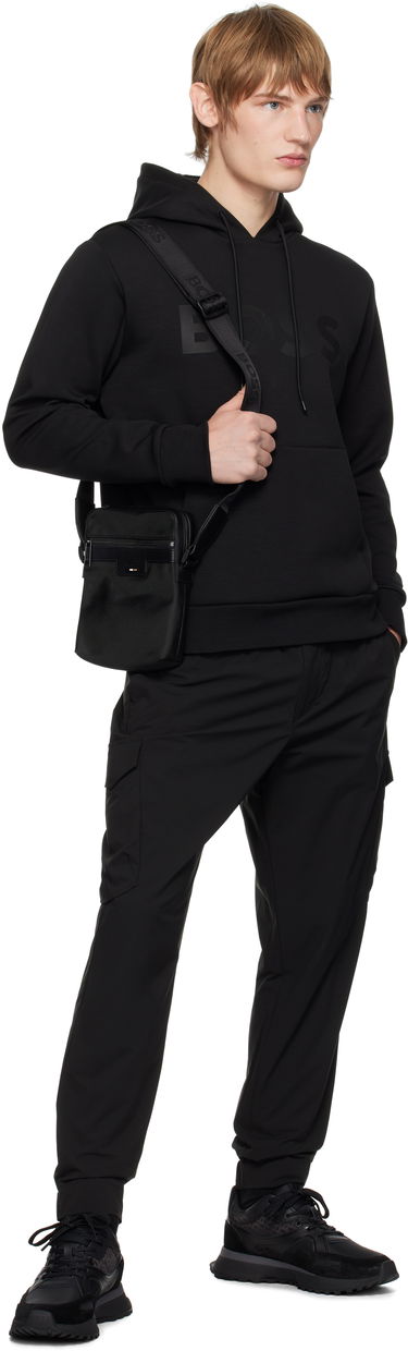 Чанта през рамо BOSS Embossed-Logo Bag Черно | 50536169, 3