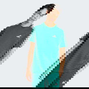 Тениска adidas Performance Sportswear Essentials Single Jersey 3-Stripes Зелено | IS1333, 1