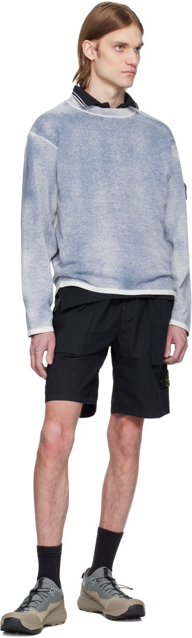 Пуловер Stone Island Stone Island Raw Hand Light Organic Cotton Sweater Синьо | K1S15 5100030 S00Z2, 4