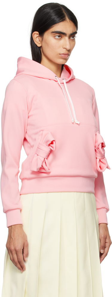 Суитчър Comme des Garçons Girl Polyester Jersey Bow Hoodie Розово | NN-T002-051, 1