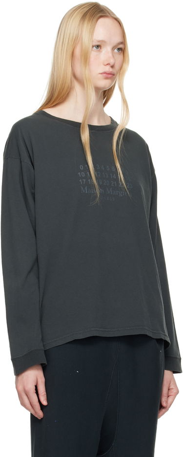 Пуловер Maison Margiela Maison Margiela Printed Logo T-Shirt Черно | S50GC0715 S24575, 4