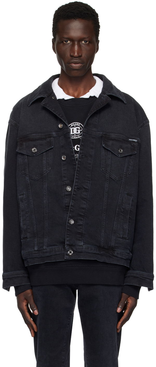 Яке Dolce & Gabbana Faded Denim Jacket Черно | G9NL5DG8GW6, 0