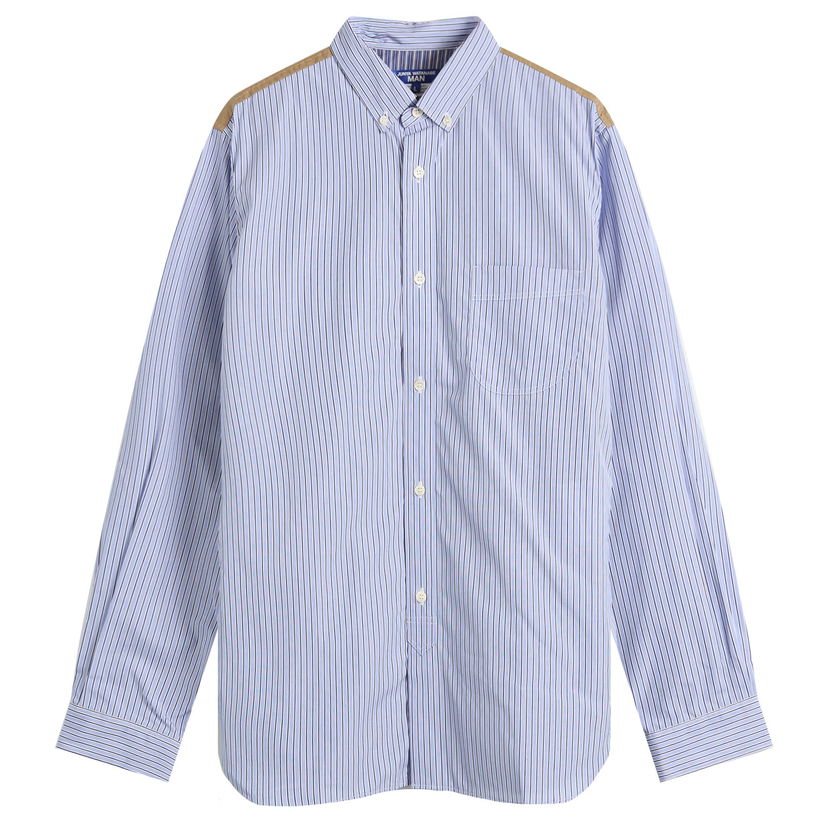 Риза Junya Watanabe Junya Watanabe MAN Stripe Shirt, Size Large Синьо | WP-B017-051-1