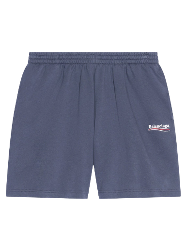 Къси панталони Balenciaga Political Campaign Large Fit Sweat Shorts Тъмно синьо | 676137TKVI91366