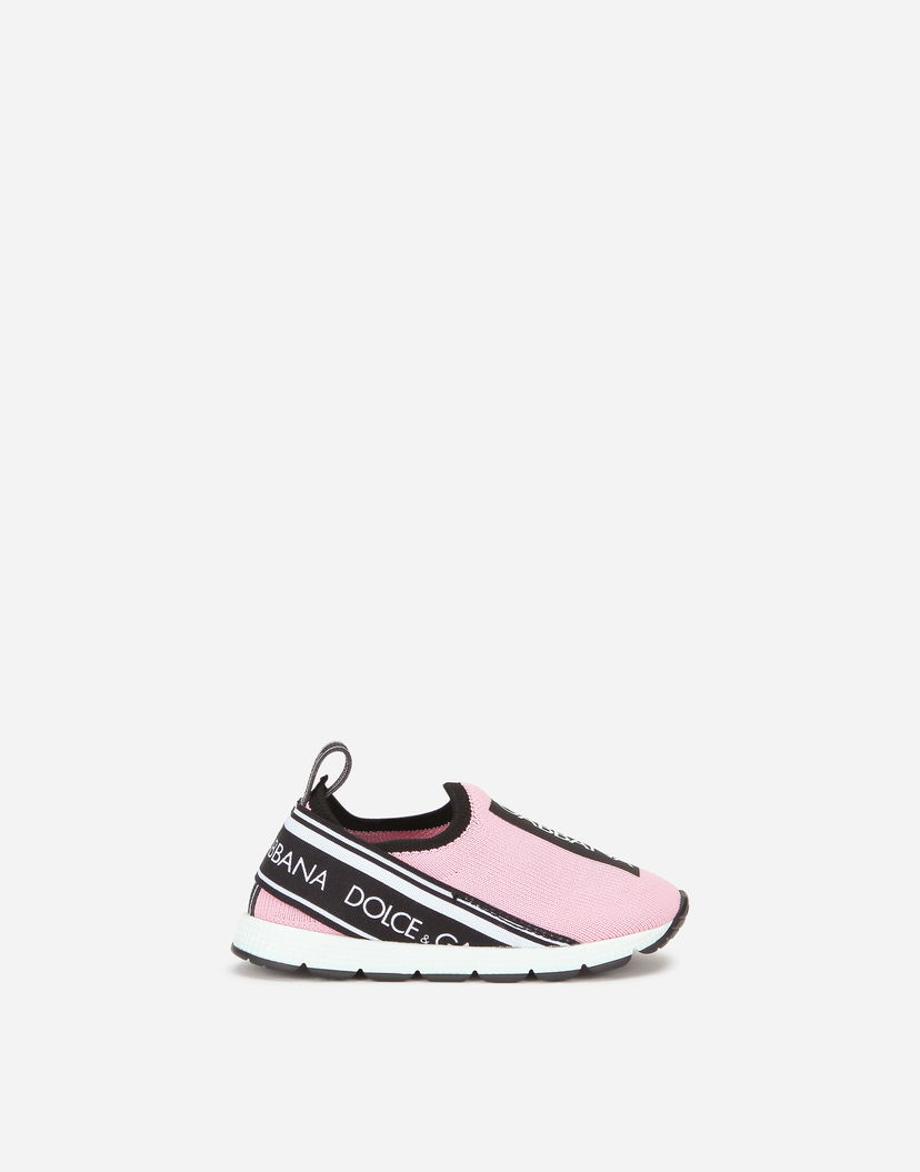 Кецове и обувки Dolce & Gabbana Sorrento Slip-on With Logo Tape Розово | DN0105AH6778B405