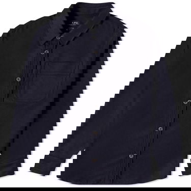 Риза A.P.C. Basile Wool Overshirt Тъмно синьо | WOAPQ-H02709-IAK, 0