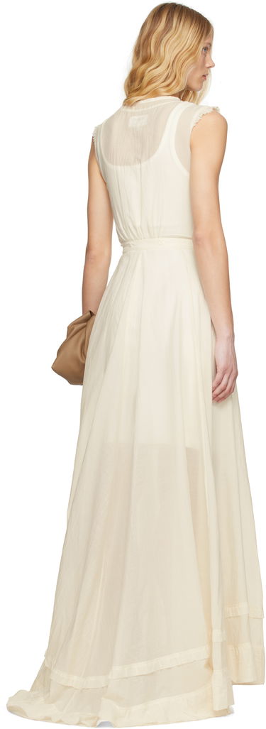 Pокля Maison Margiela MM6 Maison Margiela Cotton Voile Maxi Dress Бяло | S62DG0045 M35440, 2